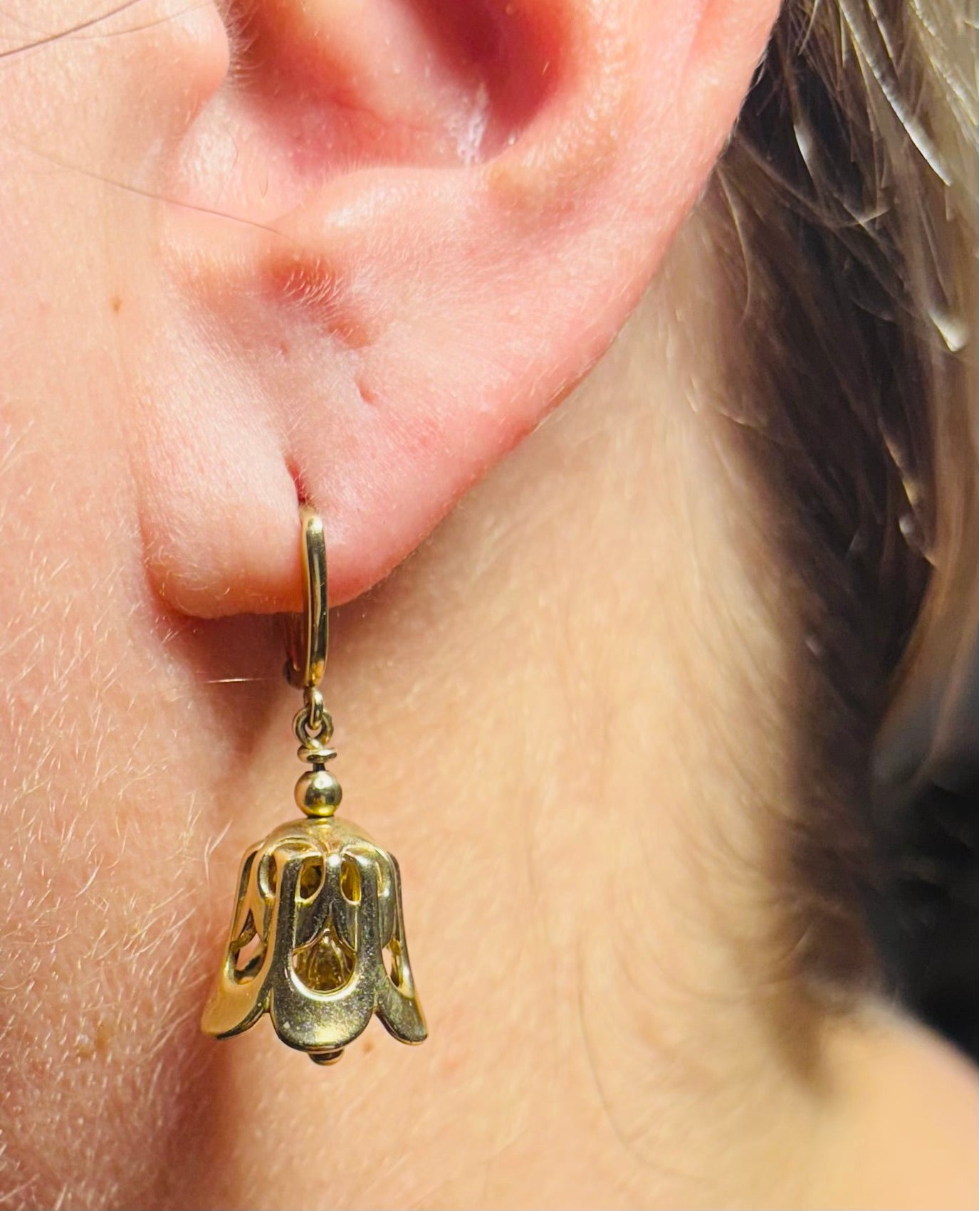 14K Gold Mira Bell Earrings