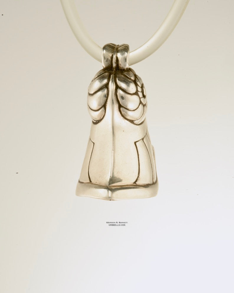 aries faerie sterling silver jewelry bell necklace back view