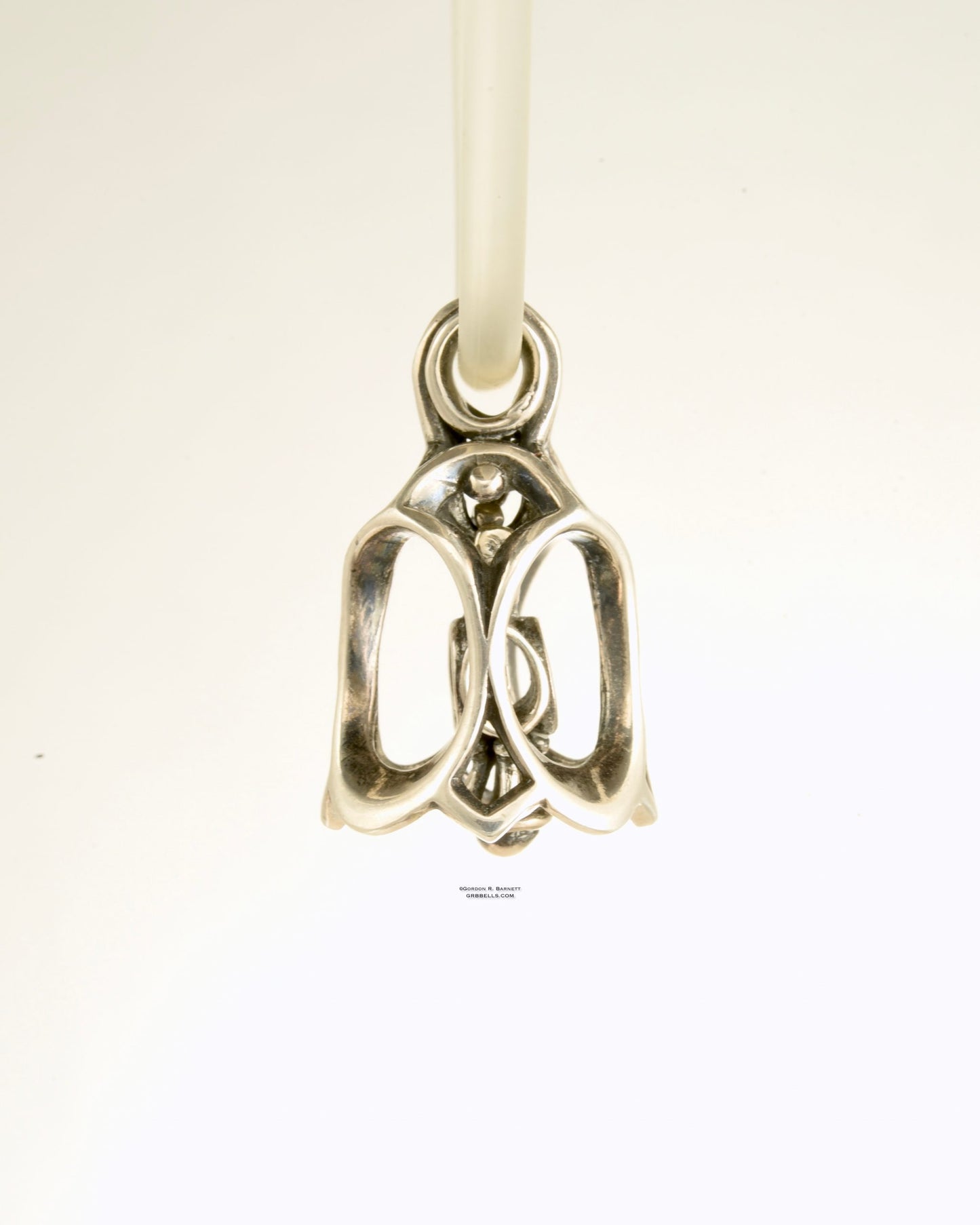 Avila jewelry bell necklace - sterling side view