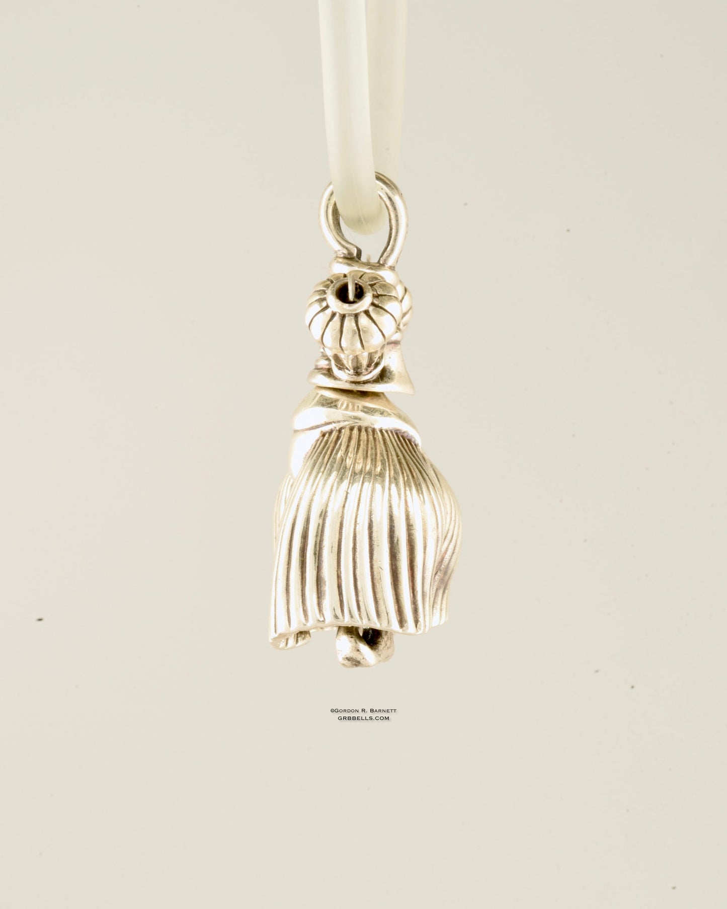 BEATO DANCER... STERLING jewelry bell necklace in sterling silver is handmade pendant is made with lost wax casting, then polished and assembled in Washington state perfect gift for full fun