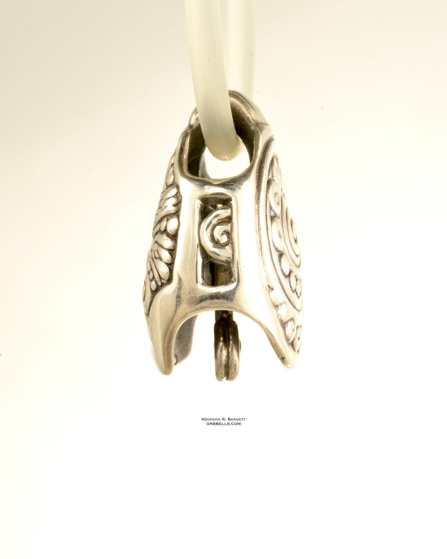 BON BOUQUET BELL in sterling jewelry bell necklace in bronze is handmade pendant is made with lost wax casting, then polished and assembled in Washington state perfect gift for deco floral sculpture