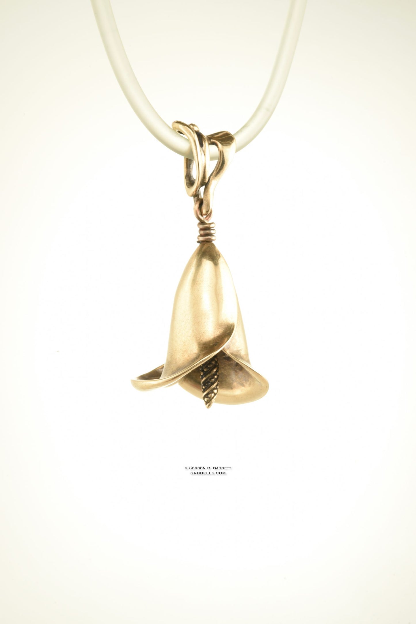 BUCKYMEETS THE GODDESS Bronze front jewelry bell necklace in bronze is a handmade pendant is made with lost wax casting, then polished and assembled in Washington state perfect gift for ggardener