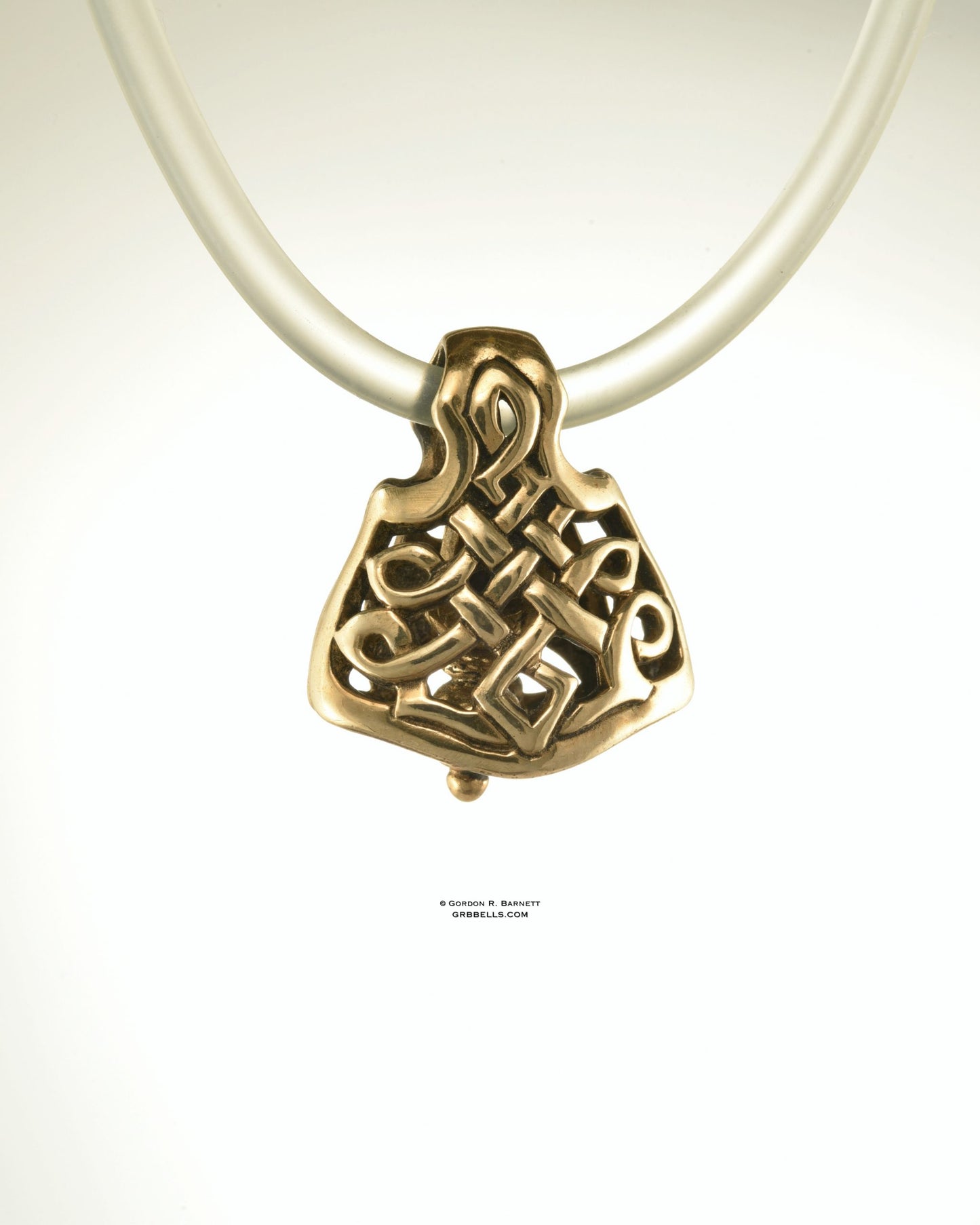 CALLA LILY Bronze front jewelry bell necklace in bronze is a handmade pendant is made with lost wax casting, then polished and assembled in Washington state perfect gift for knotwork & transformation