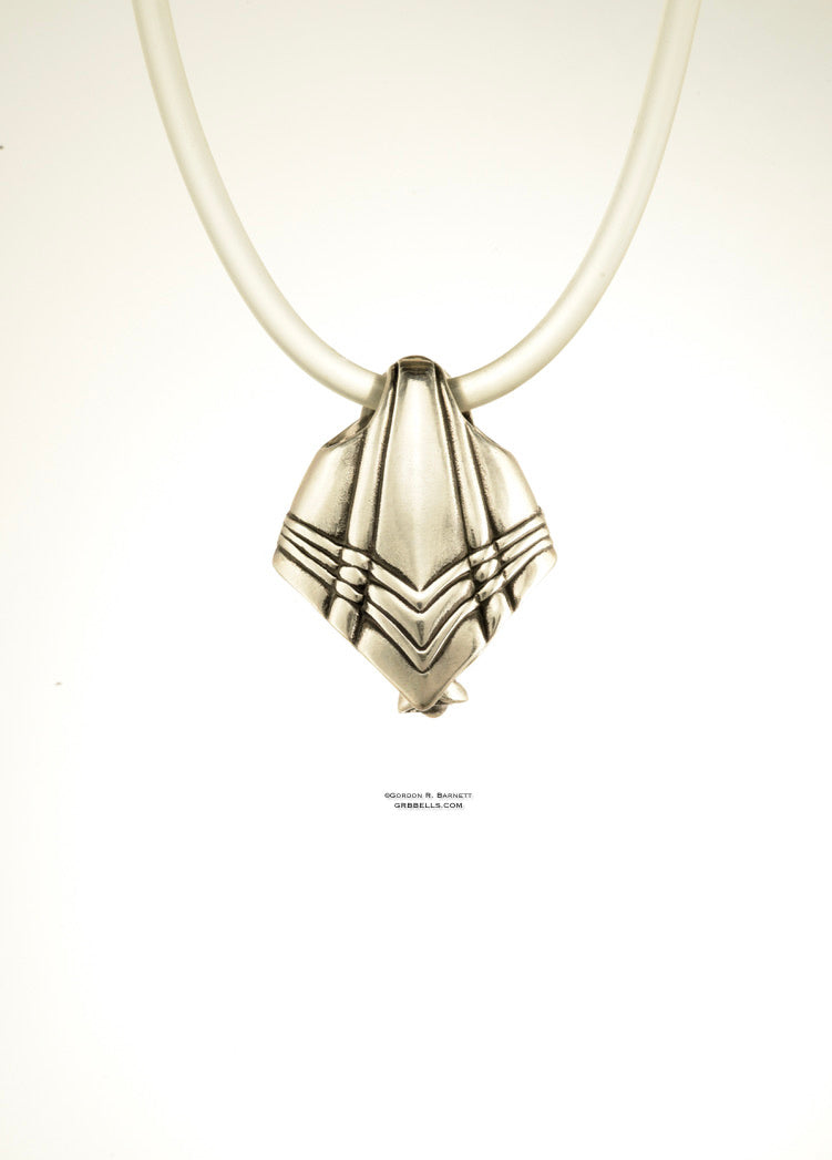 Mother and Child Sterling Silver Bell Necklace-Back Side