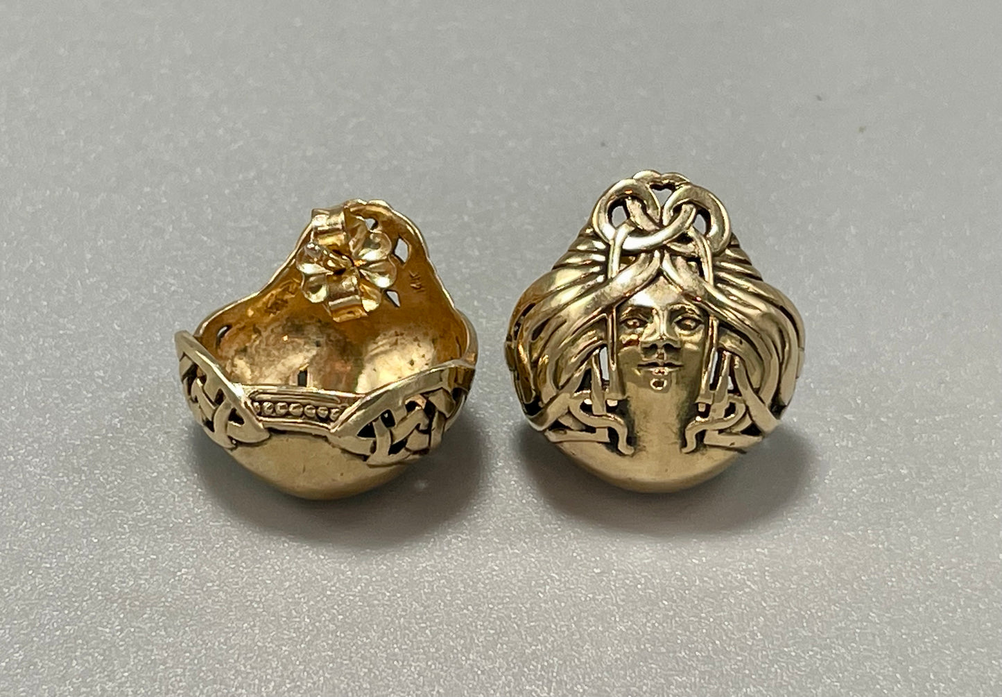 14K Yellow Gold Lady of the Lake Earrings