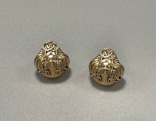 14K Yellow Gold Lady of the Lake Earrings