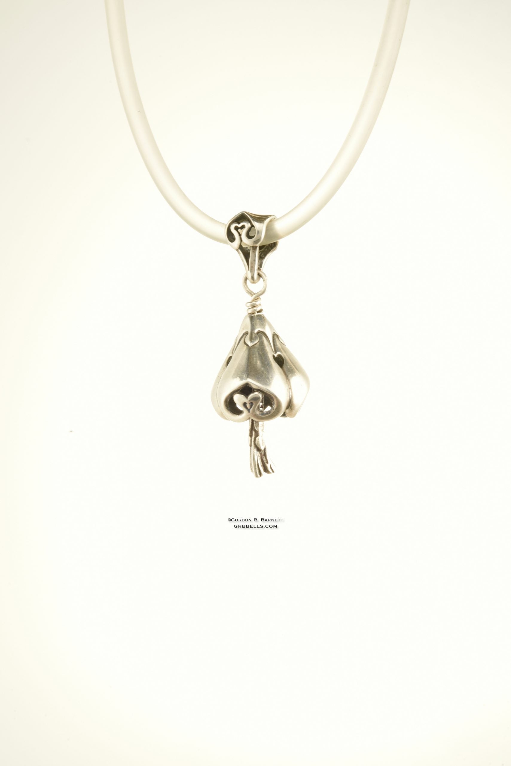 jewelry bell necklace in sterling silver is handmade pendant is made with lost wax casting, then polished and assembled in Washington state perfect gift for young lovel