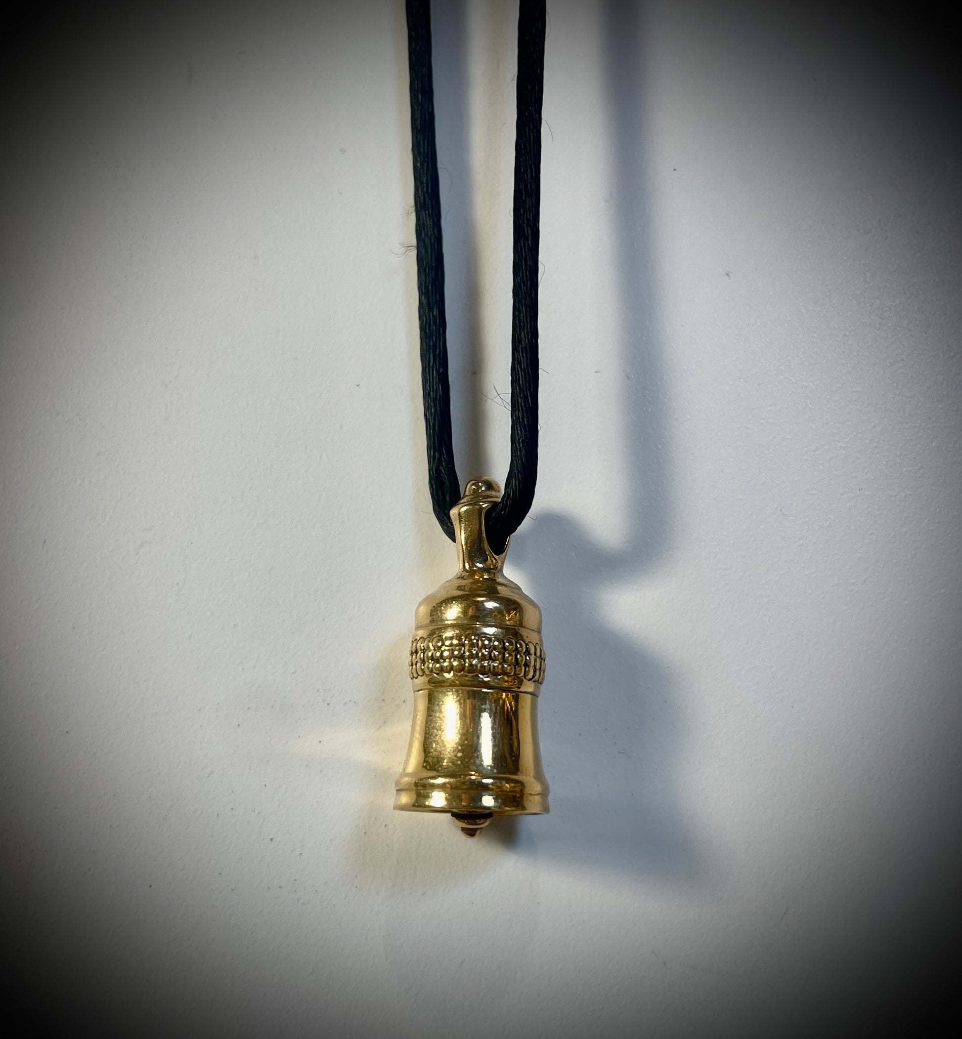 Bronze Bell Necklace based on Hobnail Glass