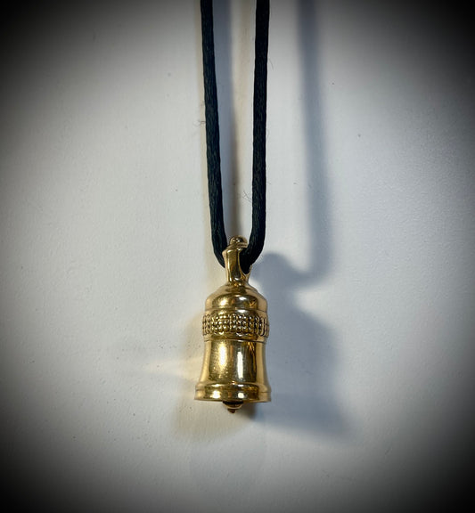 Bronze Bell Necklace based on Hobnail Glass