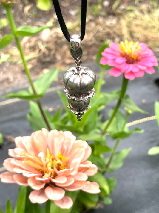 Double Bonnet Bell Necklace-Sterling